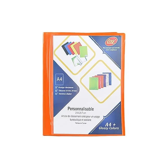 Porte Documents A4 Cool School Glossy Personnalisable Orange