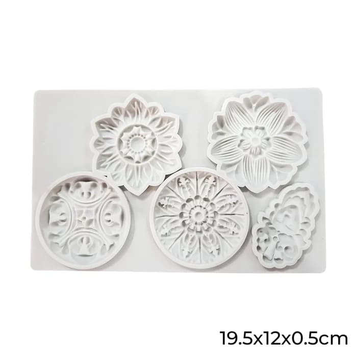 Moule Silicone Motifs Floraux & Ornementaux 19,5x12cm