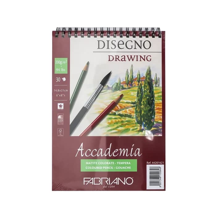 Bloc Dessin Fabriano Accademia A5 200g 30 Feuilles