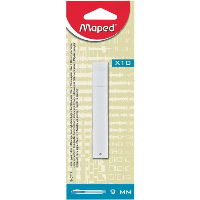 Maped – Lames cutter universelles 9 mm, boîte de 10