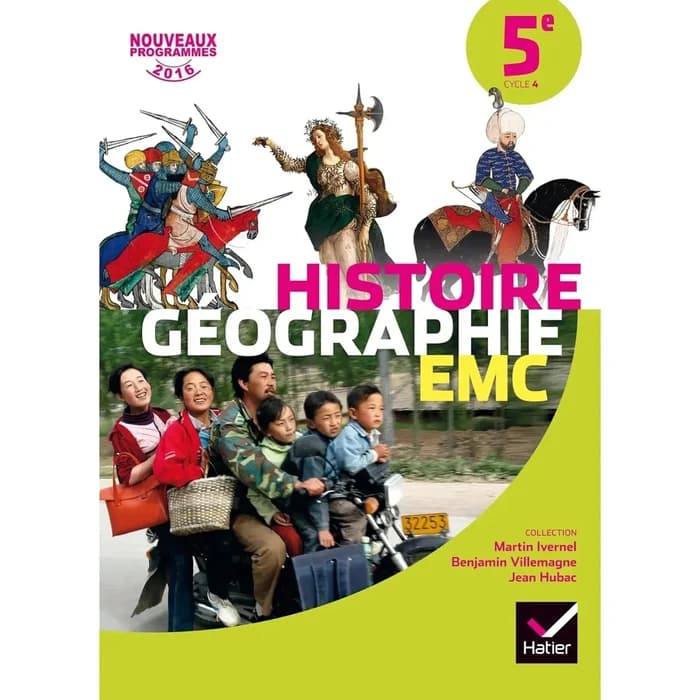 Histoire-Géographie EMC 5e - Manuel de l'élève - Nouveau programme 2016 Broché