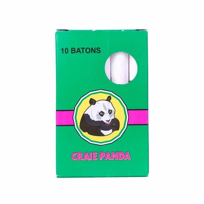 Panda - Boîte de 10 Craies Blanches pour Ardoise