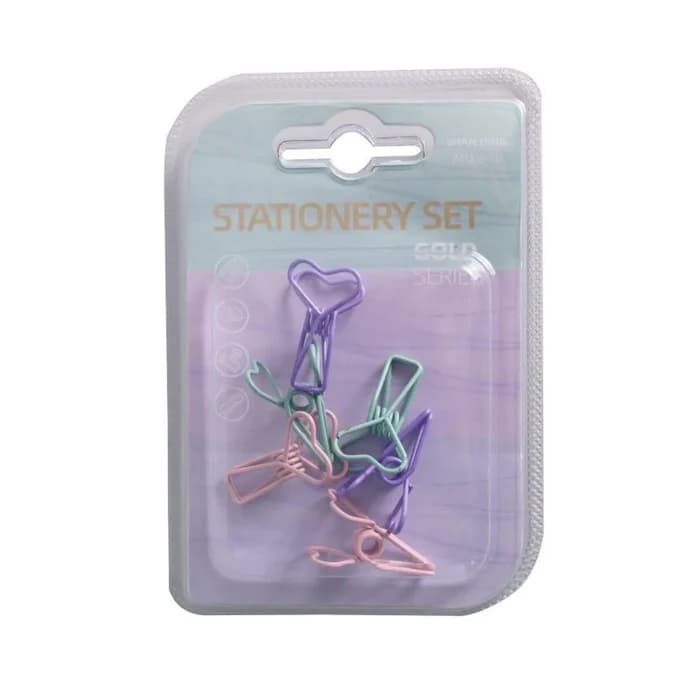 Pinces Papier Fantaisie Colorées Set