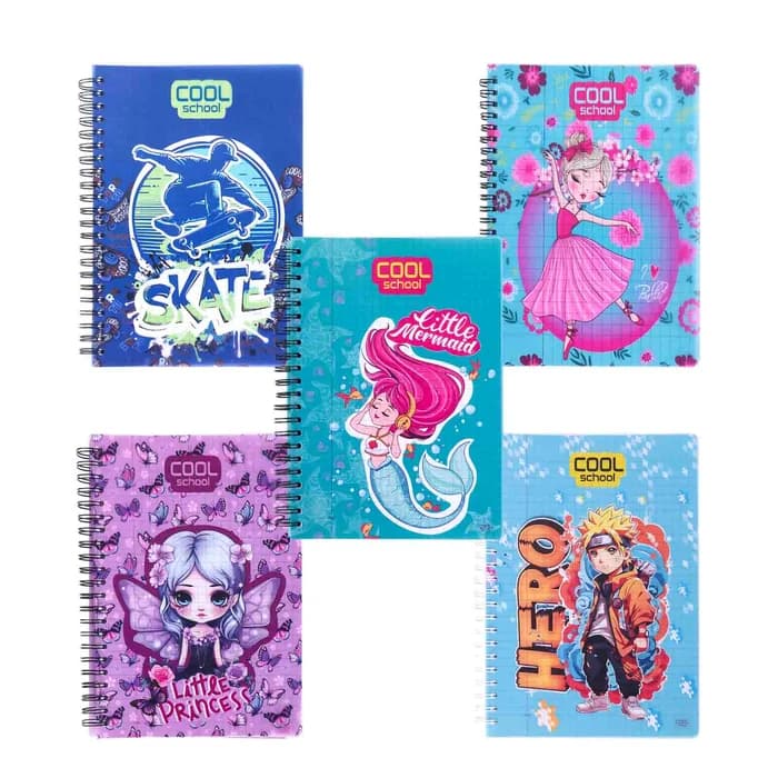 Cool School - Cahier à Spirale 400 Pages Grand Format 70g