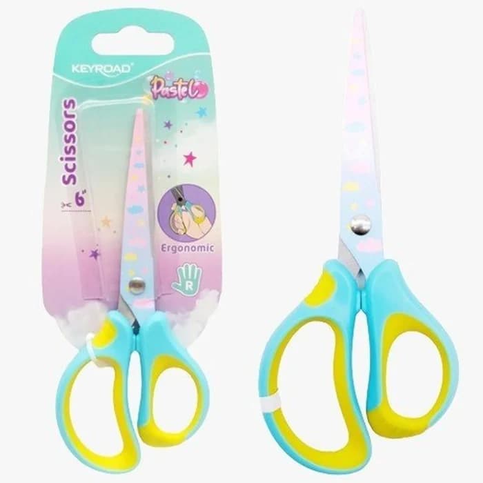 Ciseaux Keyroad Soft Tatto 15cm Couleur Pastel