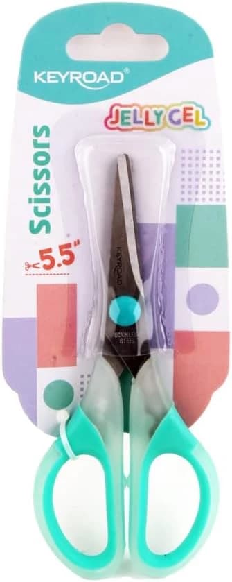 Keyroad – Ciseaux enfant Jelly Gel 13 cm lames métal