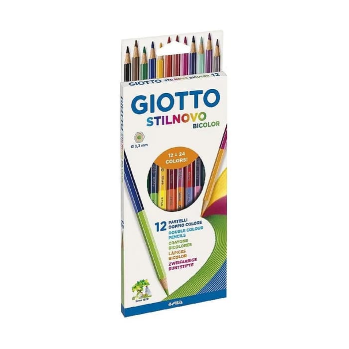 Crayons Couleur GIOTTO Stilnovo Bicolor 12 Pièces