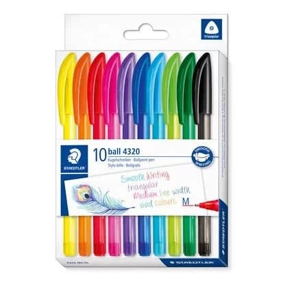 Coffret de 10 stylos STAEDTLER 1,0 mm 4320 MC10