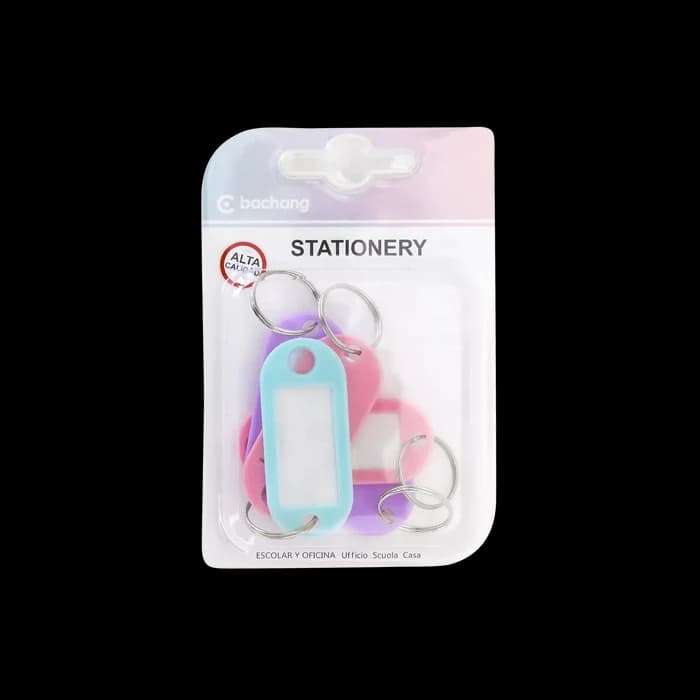 Porte-clés Étiquettes Pastel Bachang - Lot De 6