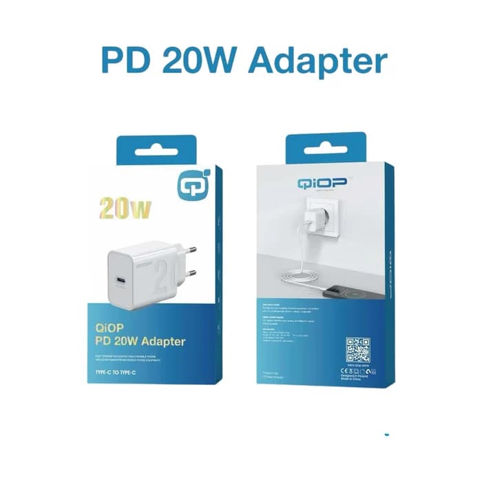 Chargeur Qiop Pd 20W Type-c Blanc
