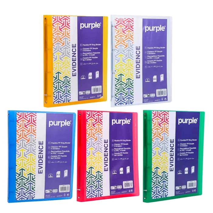 Classeur 4 Anneaux PP Souple A4 20mm Personnalisable — Purple Evidence