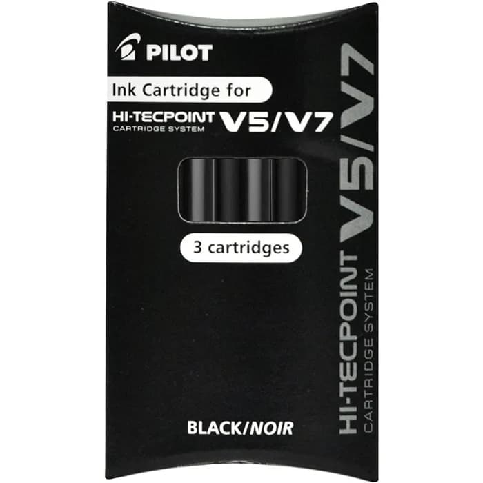 PILOT Cartouches V5/V7 Hi-tecpoint Noir X3