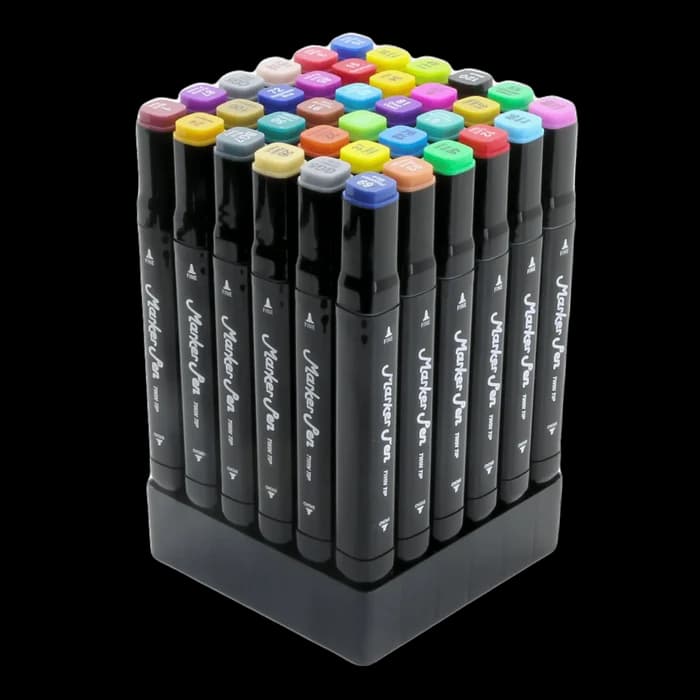 Set de 36 Marqueurs à Double Pointe Kalino – Art Marker Pen