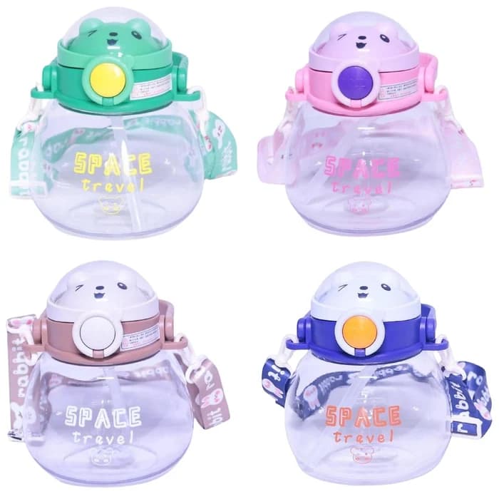 Bouteille d'eau Space Travel 1200ml — Ourson avec Paille