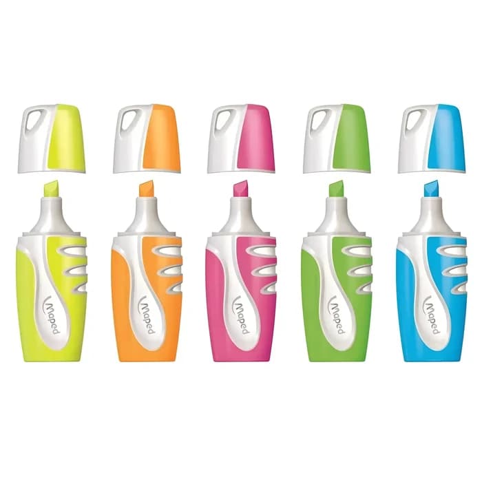 Maped Mini Marqueurs Fluo X5 Couleurs Vives