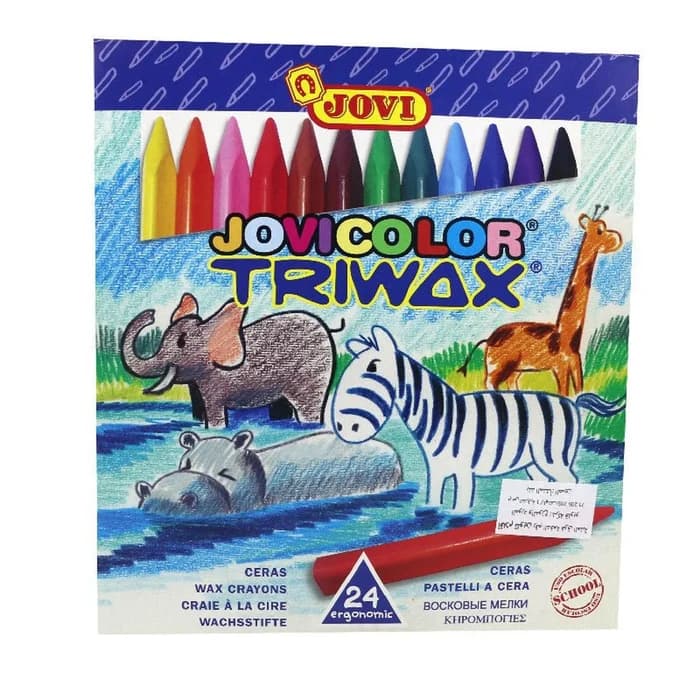 Crayons Pastel JOVI Trimax 24 Couleurs
