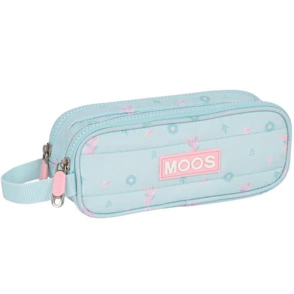 Trousse Safta MOOS 2 Compartiments — Bleu & Rose