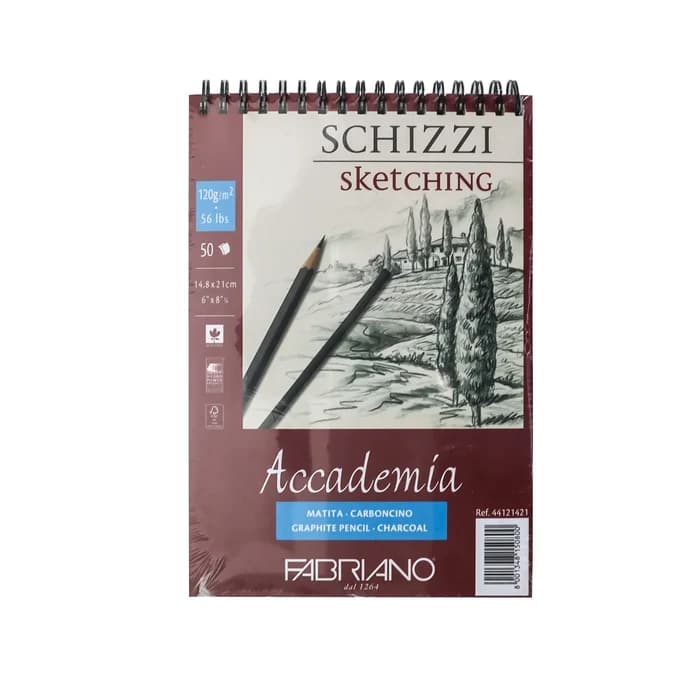 Bloc Dessin Fabriano Accademia Schizzi A5 120g 50 Feuilles