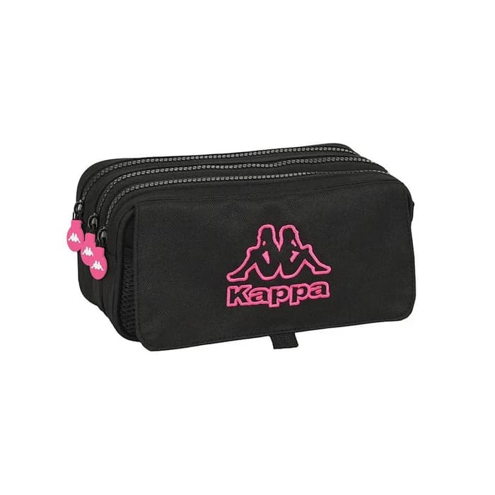 Trousse Kappa 3 Compartiments — Noir & Rose