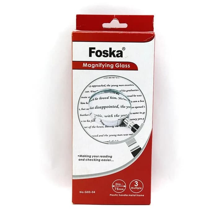 Loupe Foska Métal 75mm Magnifying Glass