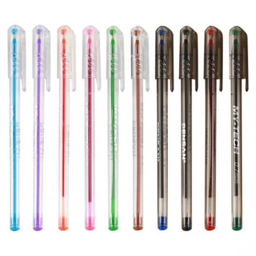 POCHETTE DE 10 STYLOS A BILLE 0.7MM MY-TECH PENSAN