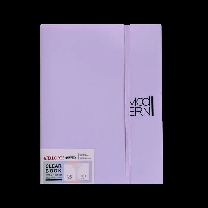 Chemise à Coin Clear Book A5 12 Positions — Vert / Rose / Violet