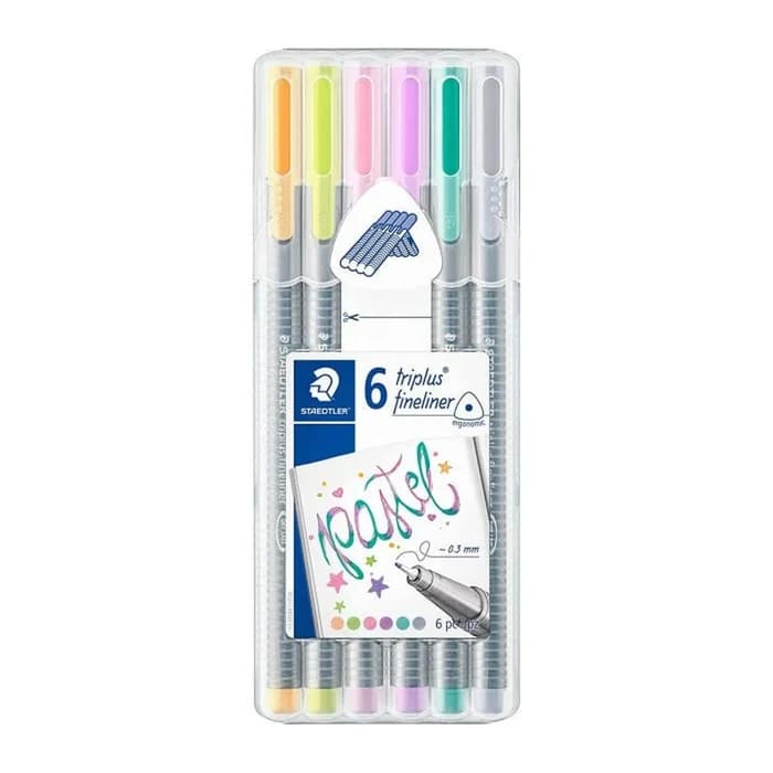 Staedtler Triplus Fineliner 0.3mm Couleurs Pastel - 6 Pièces