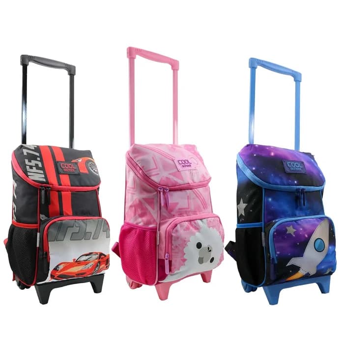Sac à dos Trolley Cool School: Unicorne - Lama - Cars - Space - Tinker - Foot