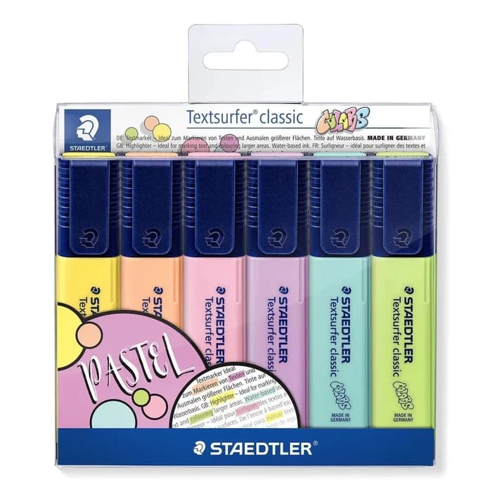 STAEDTLER Textsurfer Classic Surligneurs Pastel - Pack 6