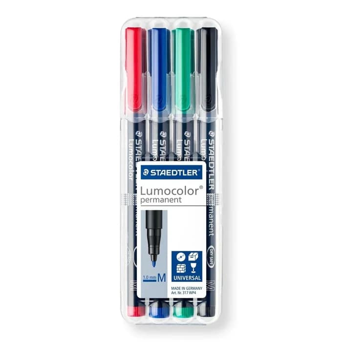 Pochette 4 Stylos Lumocolor Permanent - M