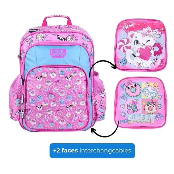 Sac à Dos 3 Faces SWEET CAT - Cool School