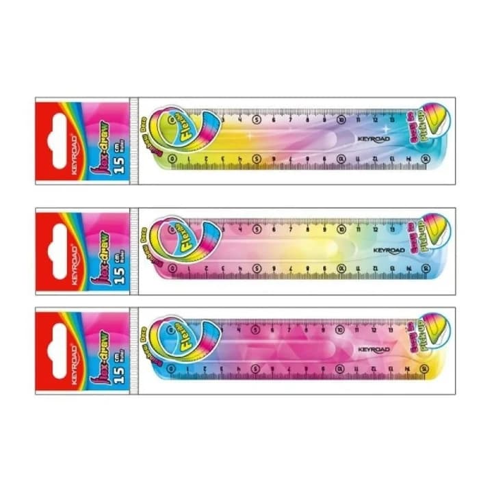 Règle Plate Flexible 15cm Rainbow Keyroad
