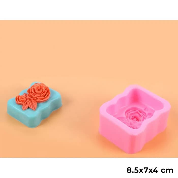 Moule Silicone Fleur Rectangulaire 8,5×7×4cm