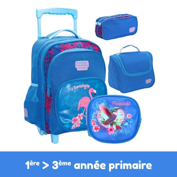 Pack 3 Pièces : Sac À Dos Double Face + Porte Goûter + Trousse