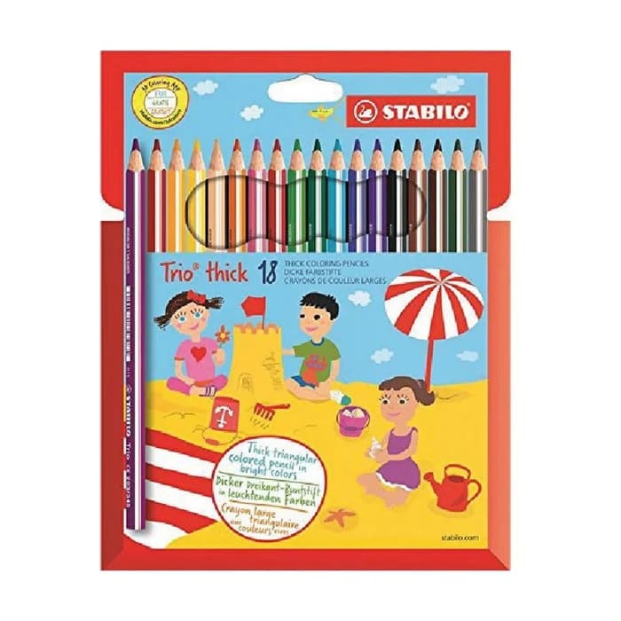 STABILO Trio Thick Crayons Couleur 18 Pièces — réf. 70030414