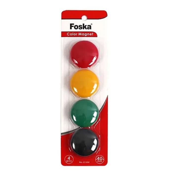 Foska Aimants Tableau Colorés 40mm - Pack De 4