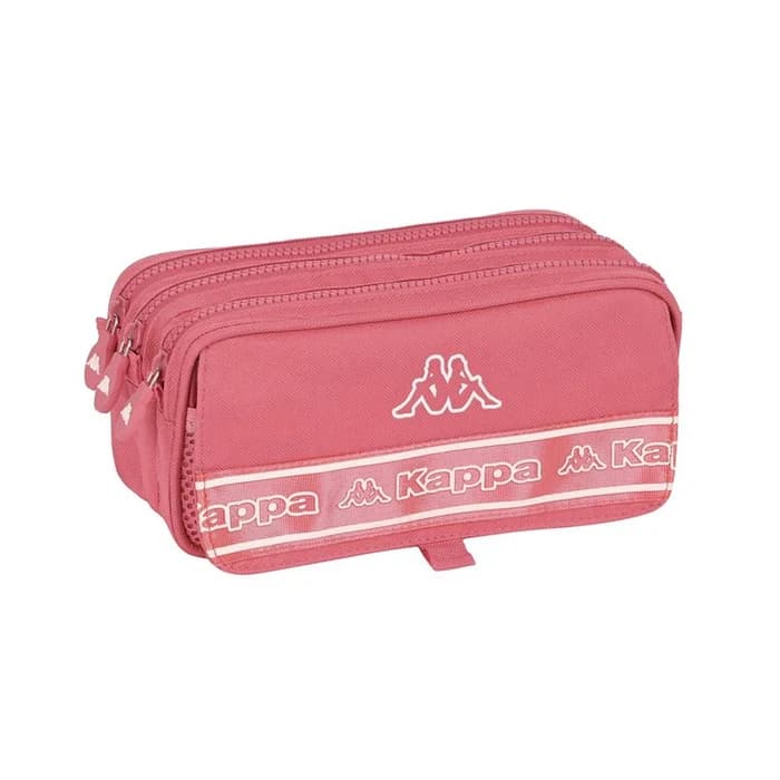 Trousse Kappa 3 Compartiments Rose — Fermeture Éclair