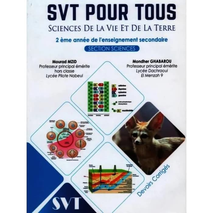 SVT Pour Tous 2ème Secondaire Section Sciences