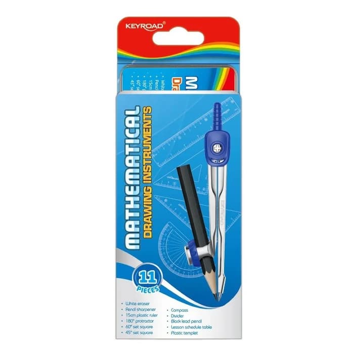 KEYROAD Kit Géométrie Mathematical 11 Pièces