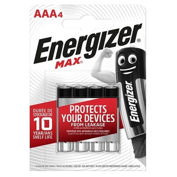 Energizer Max Piles AAA E92 Pack De 4