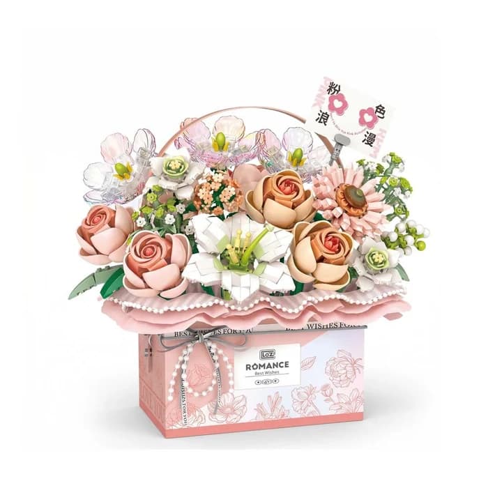 Bouquet Papillon en Briques – Romance Gift Box (Modèle au choix : Rose / Bleu / Violet / Fuchsia)