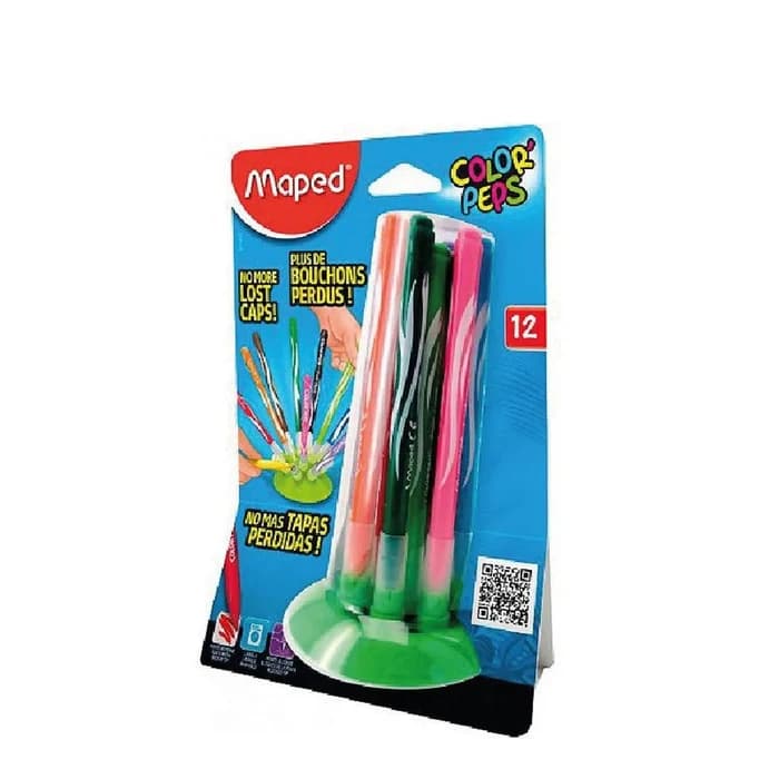 Maped Color'peps Feutres 12 Couleurs Avec Support