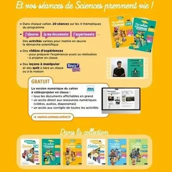 Séances animées - CM2 - Mon cahier des sciences Paperback – October 5, 2023