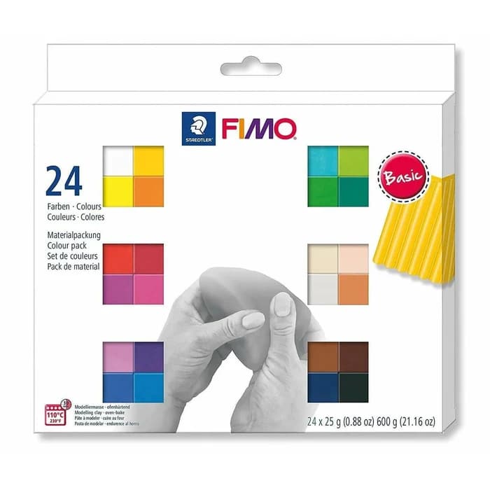 Coffret Pâte Fimo Soft - Couleurs Basic - 24 x 25 g