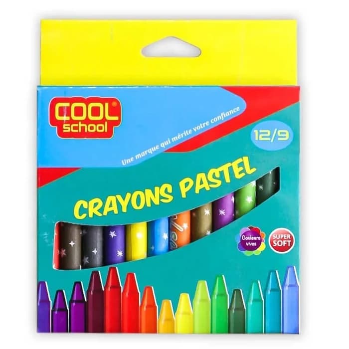 Crayons Pastel Cool School 12 Couleurs