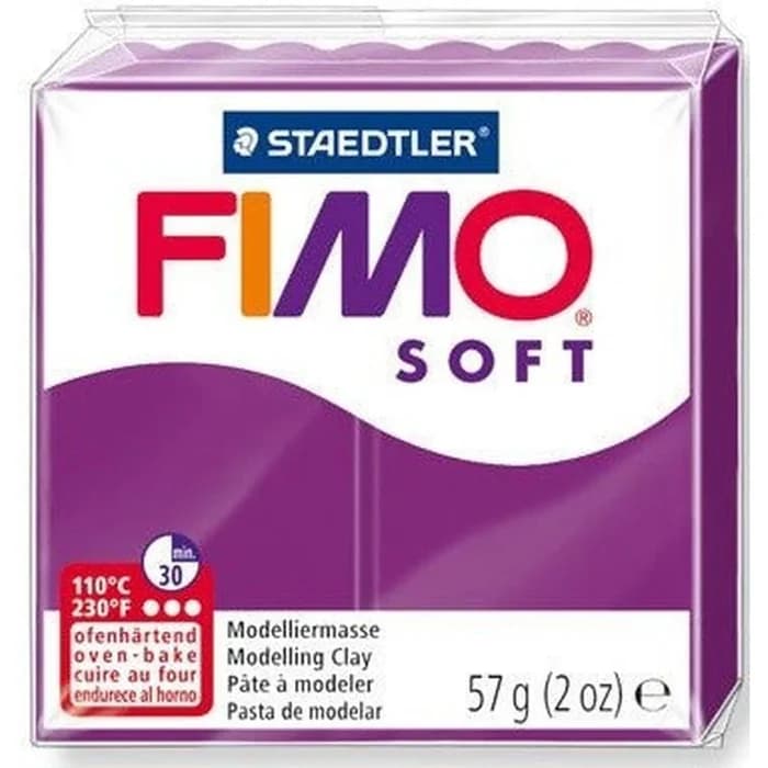 Pâte Fimo soft violet pourpre 61 - 57 gr