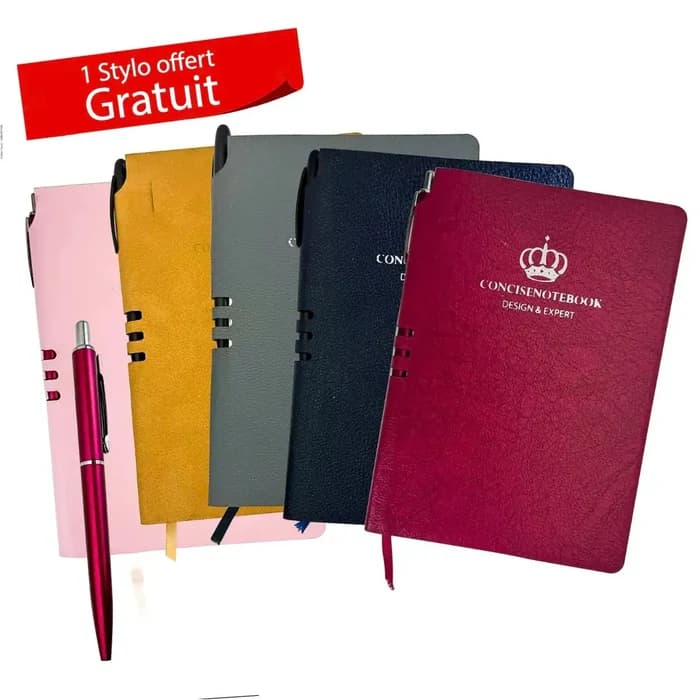Carnet Concise Notebook Design & Expert Avec Stylo Cuir...