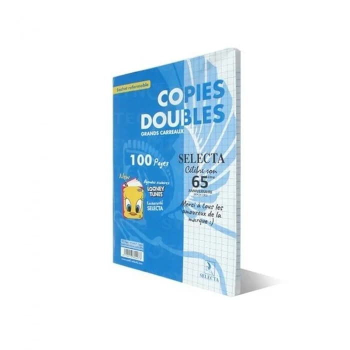 Copies Doubles Selecta A4 100 Pages Grands Carreaux