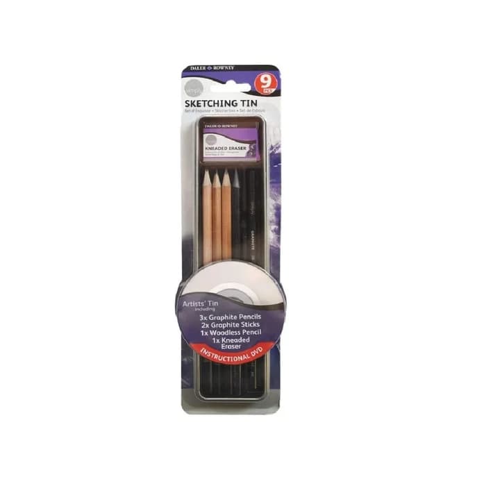 Set Esquisse Daler Rowney Simply 9 Pièces Boîte Métal