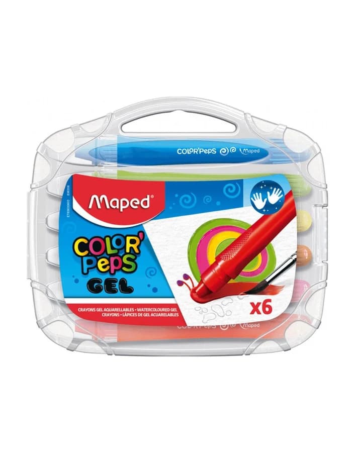Crayons Gel Aquarellables Color Peps Maped - Boîte de 6 Couleurs